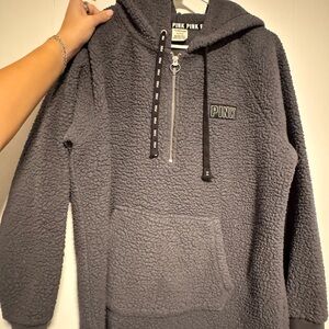 Gray Sherpa Hoodie